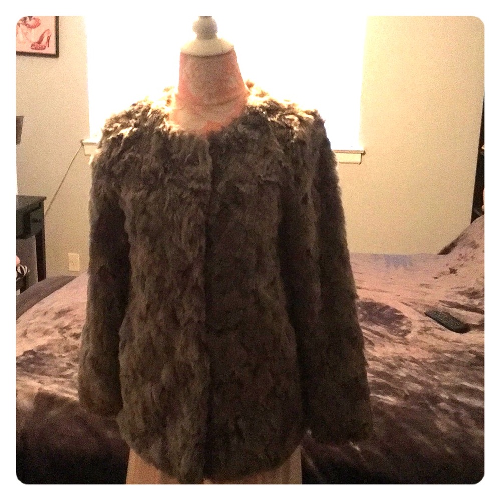 Faux Fur Coat-Size Small